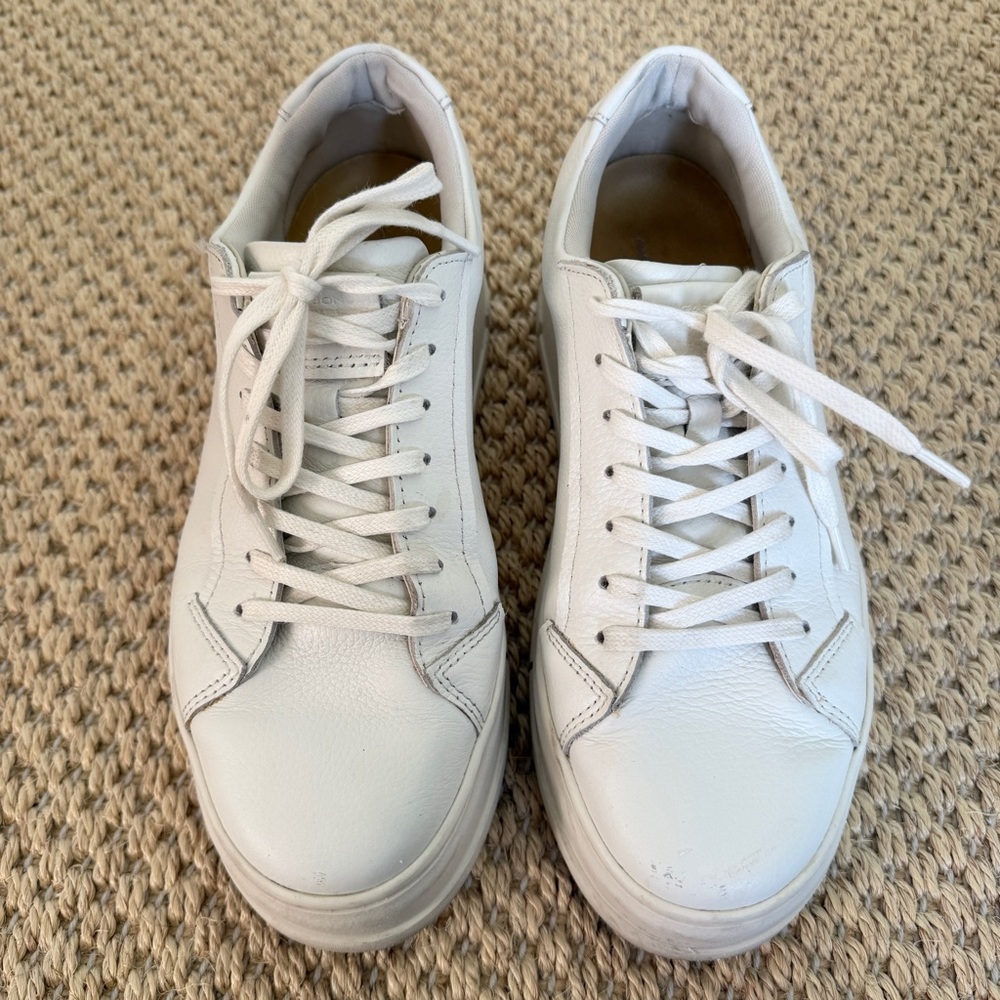 Vagabond Judy White Leather Platform Lace-Up Retro Sneakers Size 8 US / 38 EU - Picture 6 of 10